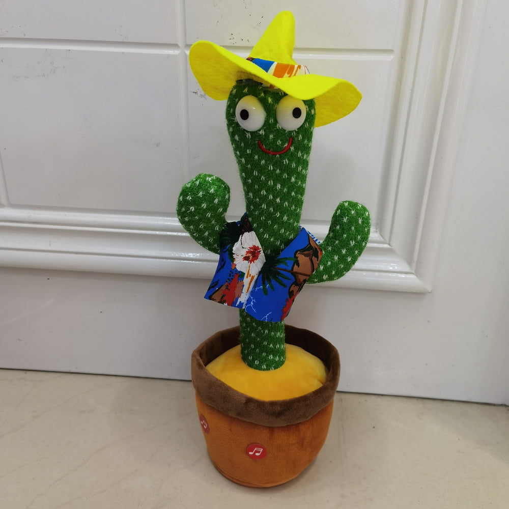 Dancing cactus singing talking dancing stuffed toy twisting goose kids birthday gift street stall toys wholesale