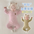 new korean style ins autumn and winter baby thermal underwear set - belly protection, loungewear, and sleepwear