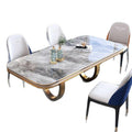 Marble dining table marble dining table for home luxury stone venice brown accessible luxury restaurant 6-person table