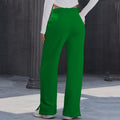 cross-border new women's lightweight wide-leg pants - high-waisted, casual, solid color, flowy trousers