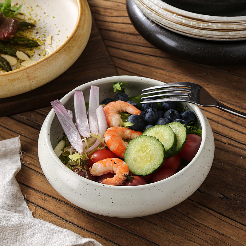 Vintage japanese ceramic bowl - creative & unique design for home use, restaurant-grade rice bowl, snack bowl, dessert bowl, salad bowl