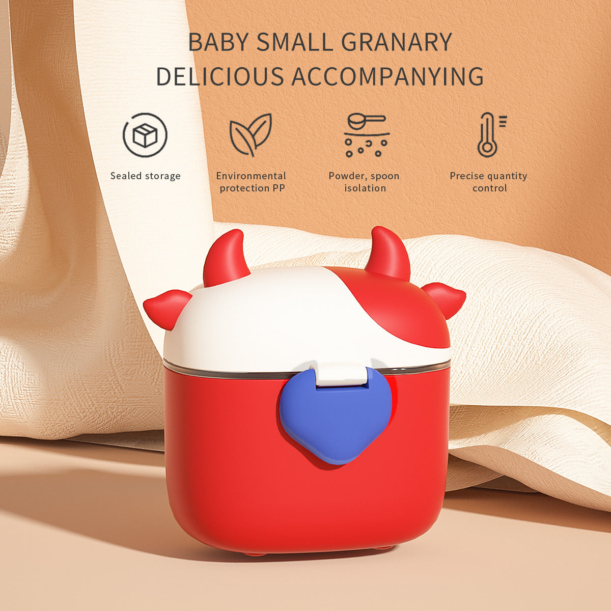 Baby milk powder box Portable out Large capacity baby rice noodle box Milk powder sub-packaging box Sealed storage tank Moisture-proof