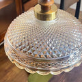 French retro fan light stretchable hover adjustable track restaurant chandelier glass medieval movable ceiling fan light