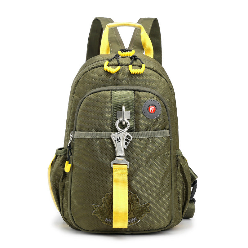 New  messenger bag men's leisure sports lightweight breast bag single shoulder double shoulder dual-purpose nylon backpack factory direct sales