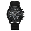 new fashion versatile military quartz watch - date display nylon strap men's stylish fashion watch