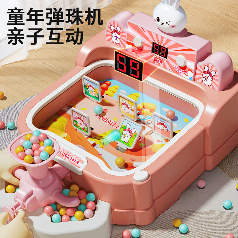 Kids' marble drop game machine - push-to-launch marble game for children's focus training, arcade game, educational toy