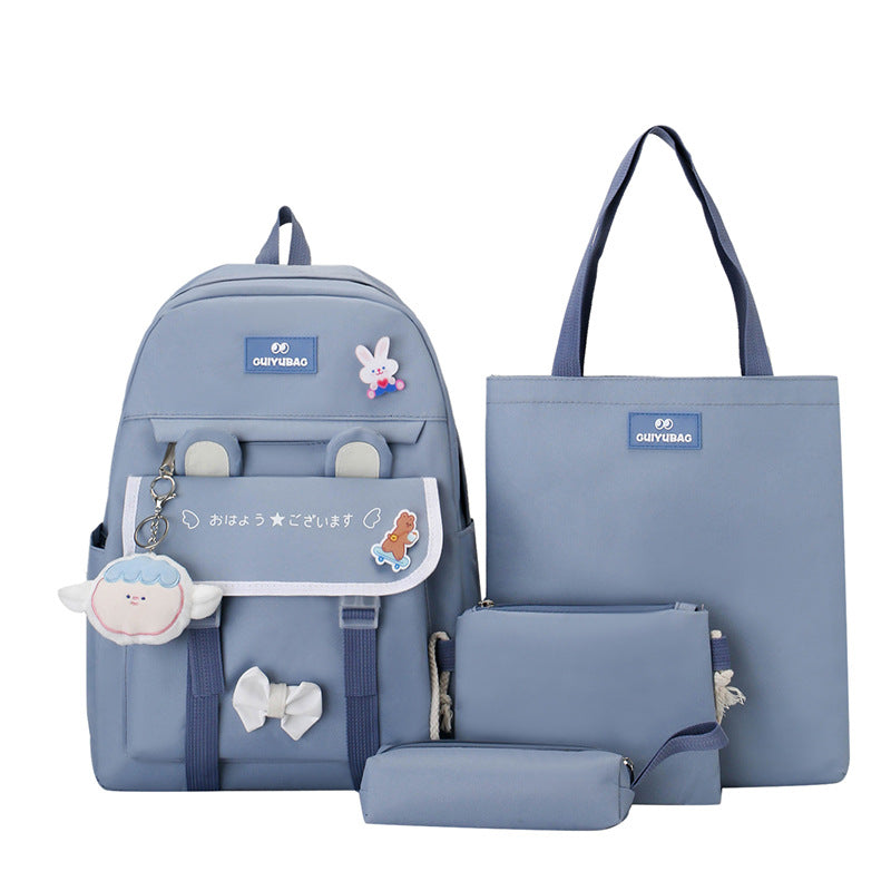 New primary and secondary school schoolbag cute male backpack Korean version backpack female cartoon schoolbag large capacity backpack