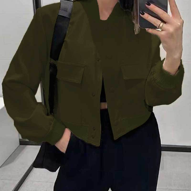 cross-border e-commerce women's fashion: european and american summer new arrivals - elegant commute round neck short single-breasted jacket