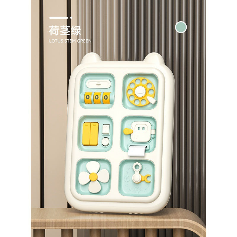 Cross-border South East Asia Baby Toys Multifunctional Fine Motion Busy Tablet Baby Puzzle Early Education Analog Switch