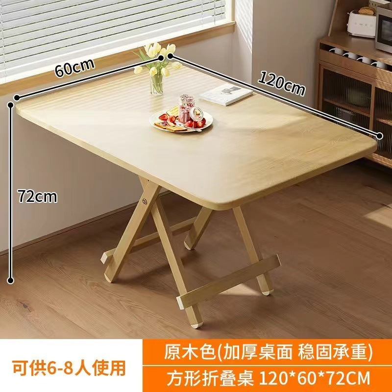 Folding tablefor homedining tableoutdoor night market portable stall square tablesimple small apartment rental house dining table and chairs