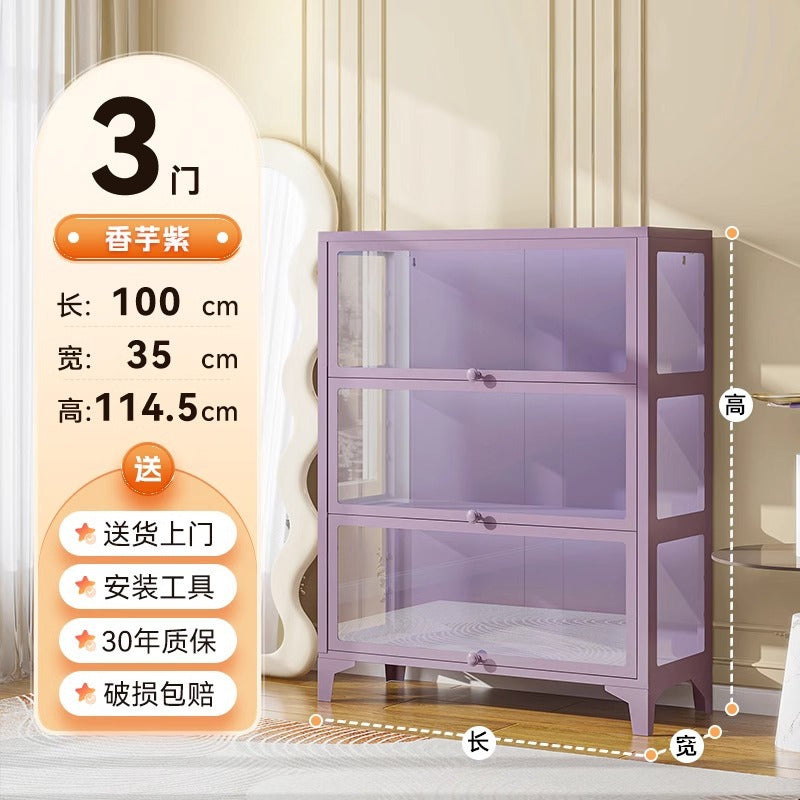 Figure display cabinet glass display cabinet model display rack steel storage cabinet for home dustproof collection storage cabinet