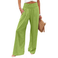 cross-border women's fashion casual loose solid color high-waisted trousers