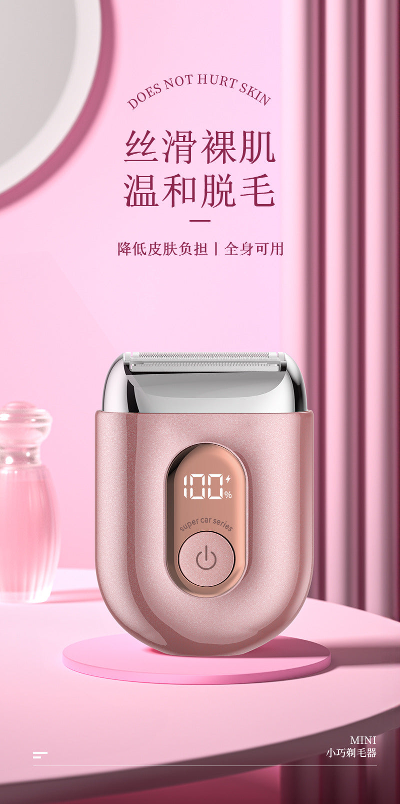 electric shaver, reciprocating two-blade head, special for women, full body shaver, washable portable shaver wholesale