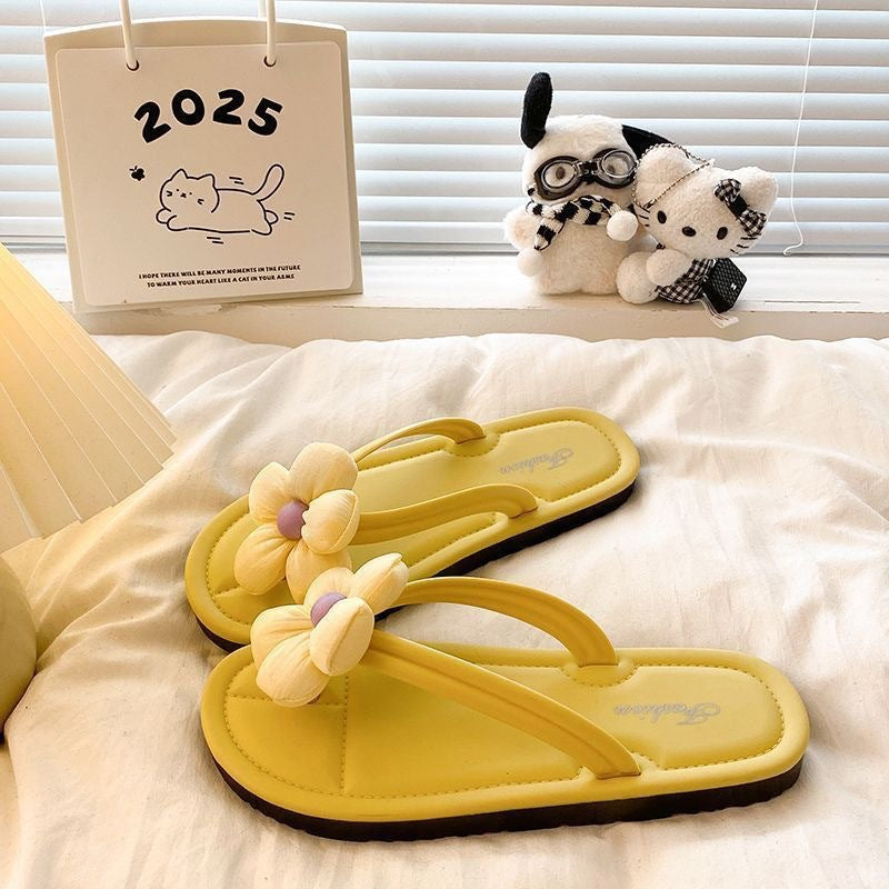 flip-flops for women, fashionable indoor non-slip bathroom, anti-odor, cute flat bottom beach flip-flops for women wholesale