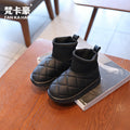 Kids cotton shoes winternew arrivalfleece-linedgirlheattech short boots easiest for matchcasualboy large cotton snow boots