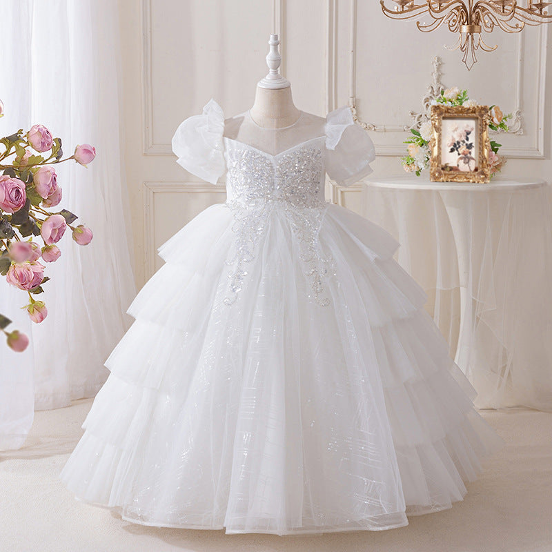 Girls' dresses -  exclusive: long, mesh flower girl dresses, wedding dresses, piano recital outfits, birthday party gowns