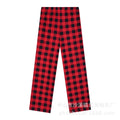 Export cross-border men's lazy style flap pocket pants plaid fashion style home casualpants home casual