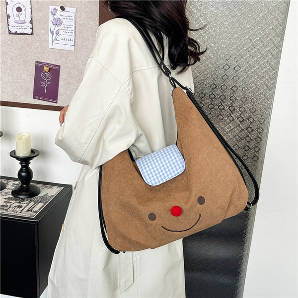 Large capacity underarm bag women's 2025 new sweet and cute fashion versatile backpack niche casual tote bag