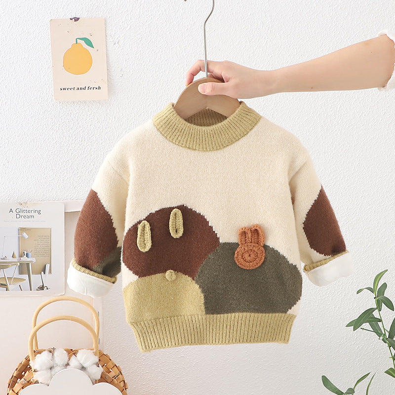 Kids' winter sweater: new fleece-lined, extra thick knit for boys and girls