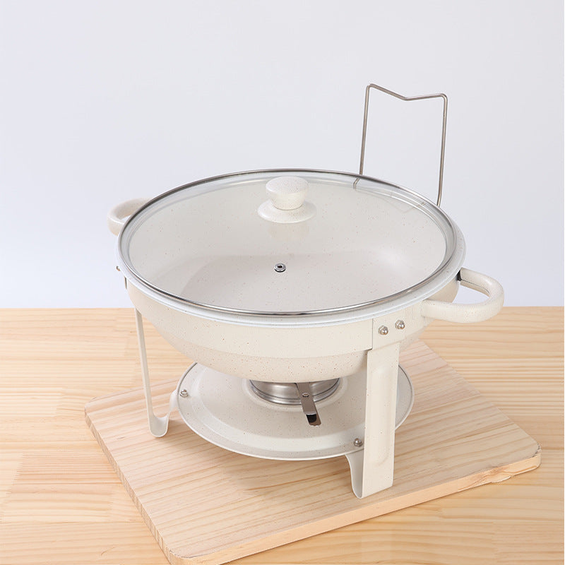 Stainless steel gold-plated mini buffet warmer set - hotel-grade alcohol-fired food warmer - cross-border supply