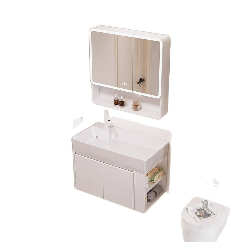 Waterproof honeycomb aluminum small apartment side open room storage bathroom cabinet combination ceramic wash basin washbasin washbasin