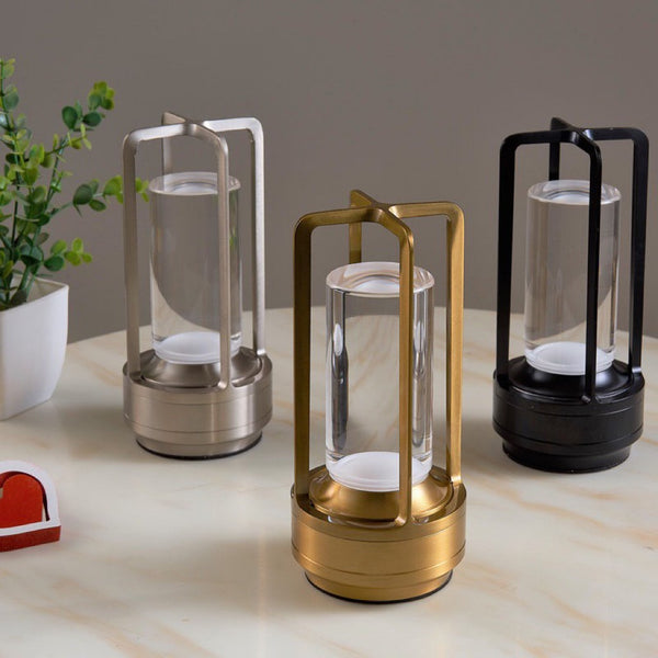 Cross-border outdoor decorative desk lamp LED retro bar clear bar camping USB charging touch cross desk lamp