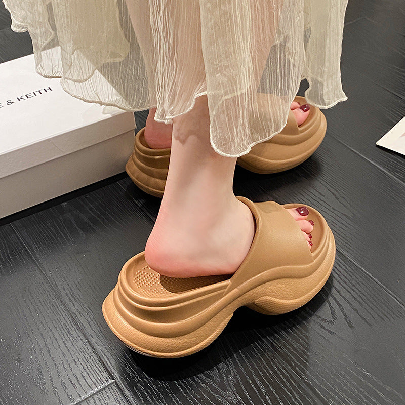 2025 new platform slides for women - viral hit, summer outdoor fashion, versatile, non-slip, odor-resistant, cloud-like comfort