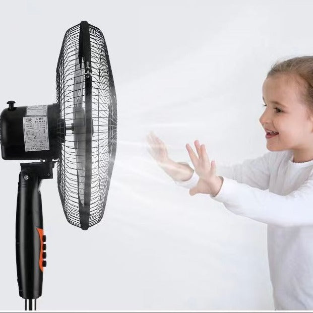 Electric fan for home floor fan fan button strong wind shaking head silent vertical circulation floor fan cross-border export