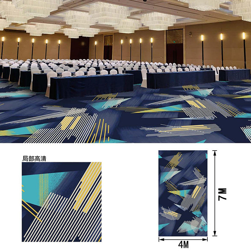 New chinoiserie hotel banquet hall carpet nylon 800g thickened fire retardant 4m large sheets whole patchwork commercial