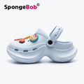 Spongebob squarepants thick sole goddess nightclub high heels crocs summer heightened toe beach sandals women's slippers