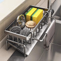 Kitchen rack, sink rag, drain rack, faucet, sink, dishwashing, dishwashing liquid, steel ball storage rack handy gadget