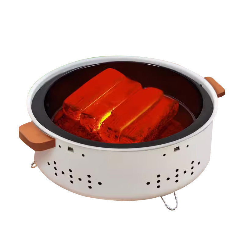 Household oven convenient round oven tea making barbecue multi-function barbecue grill outdoor barbecue charcoal