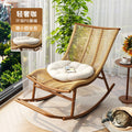 Rocking chair recliner lazy sofa adult casual balcony rattan sofa chair for home living room popular outdoor rocking chair
