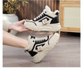 High-top women's shoes, new winter styles, trendy winter footwear, fleece-lined and thickened cotton shoes, cold-proof and warm, casual platform ankle boots
