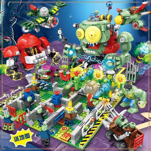 Compatible with Lego building blocks Plants vs. Zombies Full set Farm maze combat Assemble children's toys Parent-child activities