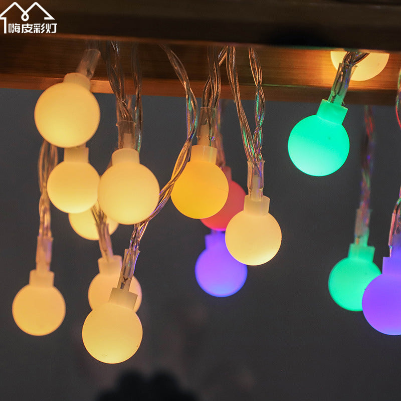 LED light string Gypsy Christmas Day small lantern ball star lighting holiday decoration battery box lantern string