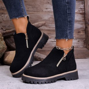 autumn new arrival: women's plus-size chunky leather boots for cross-border e-commerce. wholesale available. dropshipping to  and . (price difference: $0.67)