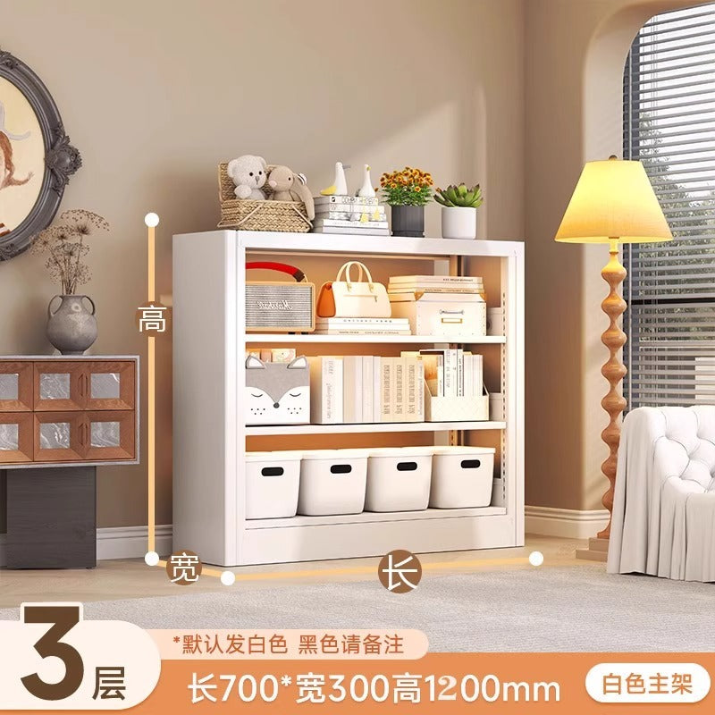 Household bookshelf perforated board storage rack library floor-standing multi-layer steel bookcase student kids storage picture book rack