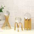 Nordic style minimalist luxury crystal ball ornament - decorative glass sphere for home living room, new home art display