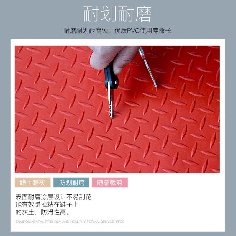 Pvc anti-slip mat - thickened, wear-resistant, waterproof plastic carpet - anti-slip floor mat for stairs, hallways, full coverage flooring, and floor adhesive