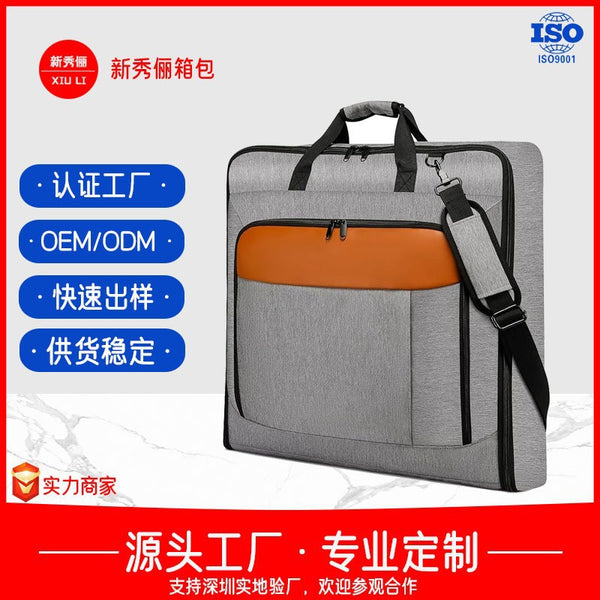 2 in 1 Garment Bag Portable Foldable Business Travel Storage Bag Clothing Protection Bag Hook Business Travel Bag
