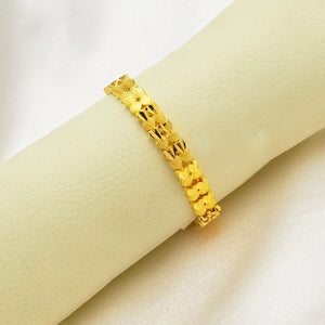 Vietnam gold-plated double heart bracelet - minimalist fashion bangle for women, personalized gift