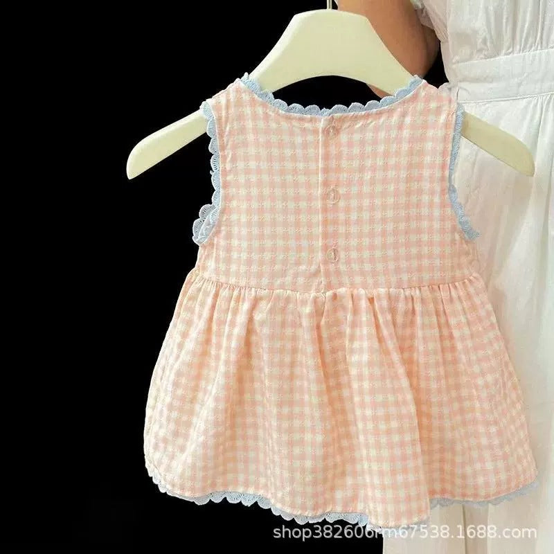 New girls' sweet summer dress - stylish sleeveless princess sundress for toddlers (ages 0-3)