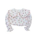 spring/autumn new collection: pure cotton shirt blouse for girls - peter pan collar, babydoll style, fresh & trendy outerwear/undershirt