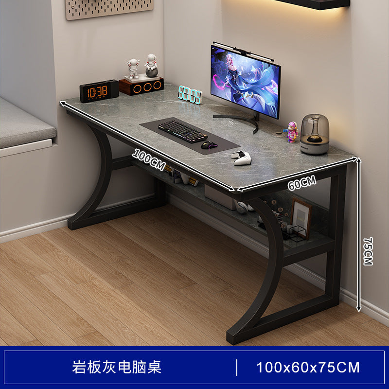 Bedroom study desk computer desk desktop gaming desk home office desk with storage shelf simple desk