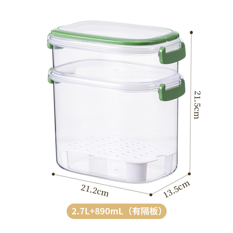 Portable portable sealed chilled box can be stacked with sealed buckle lunch box dormitory office worker food fresh-keeping box