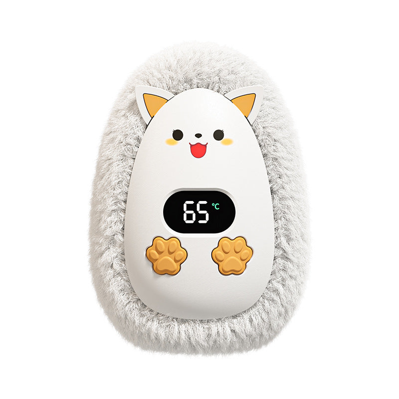 Digital display cute hand warmer stuffed rechargeable explosion-proof warmer usb portable cartoon warmer baby electric heating cake cute pet