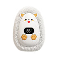 Digital display cute hand warmer stuffed rechargeable explosion-proof warmer usb portable cartoon warmer baby electric heating cake cute pet