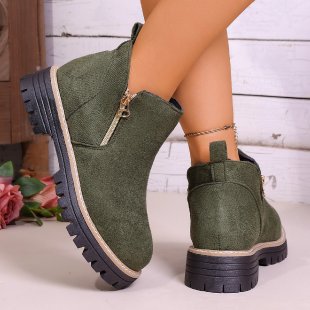 autumn new arrival: women's plus-size chunky leather boots for cross-border e-commerce. wholesale available. dropshipping to  and . (price difference: $0.67)
