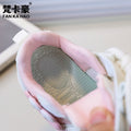 Girls' chunky sole cartoon sneakers - new autumn  korean style kids' fashion athletic shoes - versatile white sneakers for students